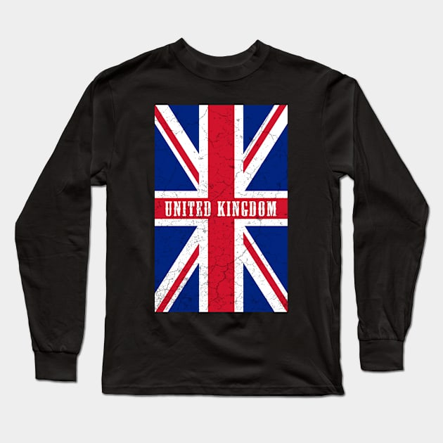 United Kingdom Flag Long Sleeve T-Shirt by Mila46